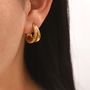 18k Gold Waterpoof Stud Double Loop Stud Earing Mooiste Boutique Por Elizabeth South Africa