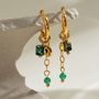 18k Gold Waterproof Green Beaded Charm Hoop Dangly Charm Hoop Mooiste Boutique Port Elizabeth South Africa 1
