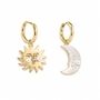 18k Gold Pvd Coated Waterproof Hoop With Charm Mooiste Boutique