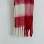 Chunky Blanket Scarf Winter Scarf Pink And White Checkered Scarf Mooiste Boutique 2