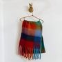 Chunky Blanket Scarf Winter Scarf Deep Rainbow Multicollour Rainbow Scarf Checkered Scarf Mooiste Boutique Port Elizabeth
