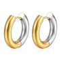 18k Gold Pvd Coated Hoop Two Toned Hoop Silver And Gold Hoop Mixed Metals Hoop Mooiste Boutique Port Elizabeth