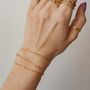 Gold Dainty Thin Twisted Bracelet 1